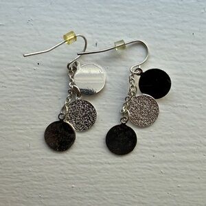 Elegant Silver and Black Dangle Earrings